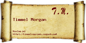 Timmel Morgan névjegykártya